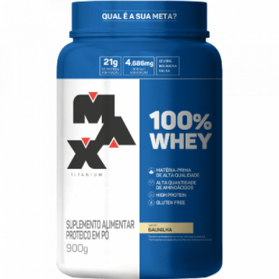 100% WHEY 900G MAX TITANIUM POTE