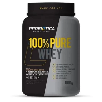 100% PURE WHEY 900G IOGURTE COM COCO PROBIOTICA POTE