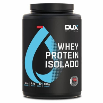 WHEY PROTEIN ISOLADO 900G SABOR MORANGO DUX