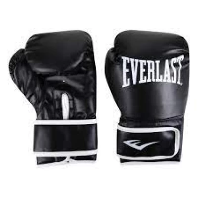 KIT LUVA DE BOXE EVERLAST CORE PRETA G/GG 