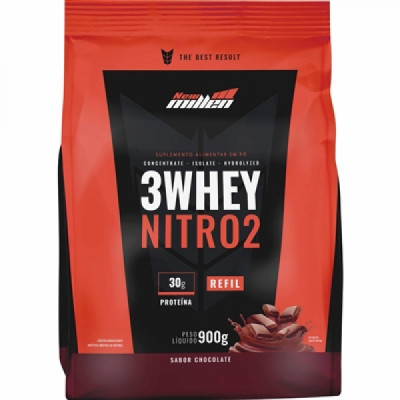 REFIL 3 WHEY NITRO 2 900G NEW MILLEN 