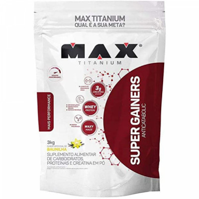 SUPER GAINERS 3KG BAUNILHA MAX TITANIUM