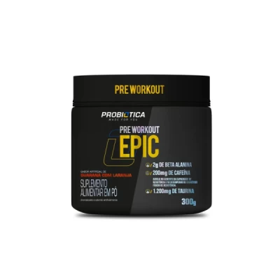 PRE TREINO EPIC GUARANA COM LARANJA 300G PROBIOTICA