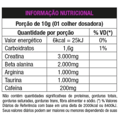 PRE TREINO 4B LIMAO 300G NUTRATA