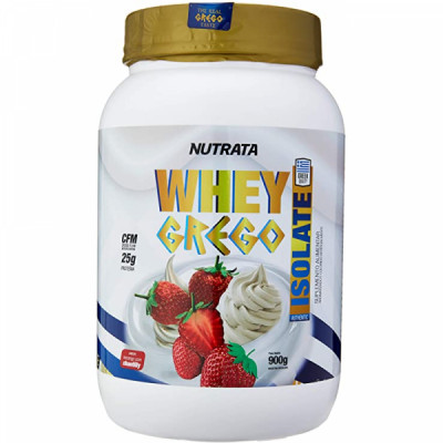 WHEY GREGO ISOLADO 900G MORANGO COM CHANTILLY