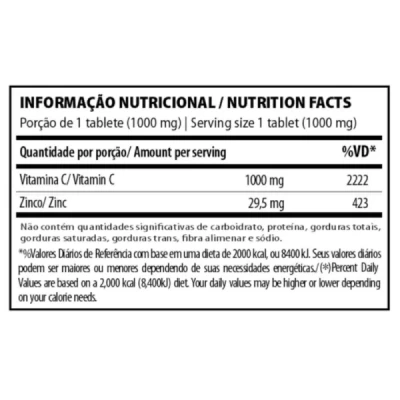 VITAMINA C 1000 TABLETES UNDER LABZ 