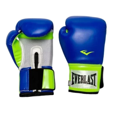 LUVA DE BOXE EVERLAST AZUL COM VERDE LIMAO 12OZ 