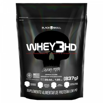 REFIL WHEY 3HD 837G BLACK SKULL 