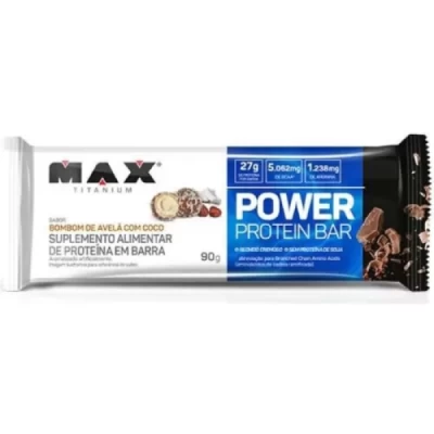 POWER PROTEIN BAR BOMBOM DE AVELA COM COCO 90G