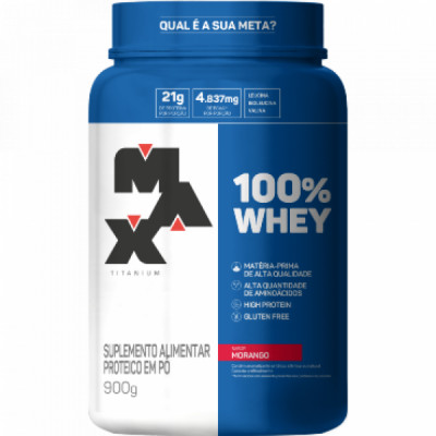 100% WHEY 900G MAX TITANIUM POTE