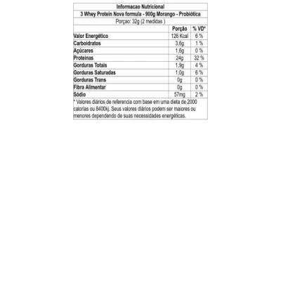 3W WHEY 900G MORANGO PROBIOTICA POTE
