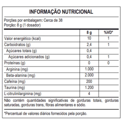 PRE WORK OUT M5 MONSTER 300G MAÇA VERDE