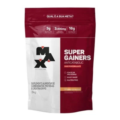 SUPER GAINERS 3KG VITAMINA DE FRUTAS MAX TITANIUM