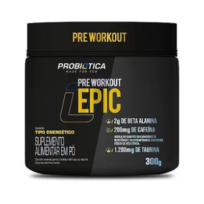 PRE TREINO EPIC SABOR ENERGETICO 300G PROBIOTICA