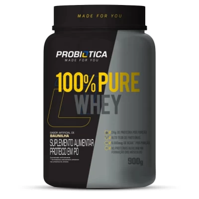 100% PURE WHEY 900G BAUNILHA PROBIOTICA POTE