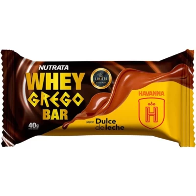 WHEY GREGO BAR DULCE DE LEITE E MORANGO HAVANNA