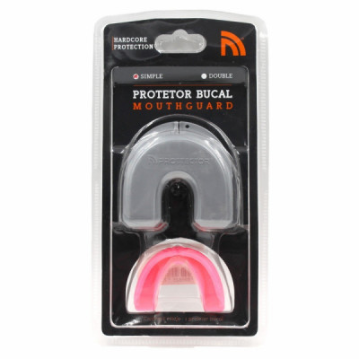 PROTETOR BUCAL SIMPLES COR ROSA COM ESTOJO PROTTE