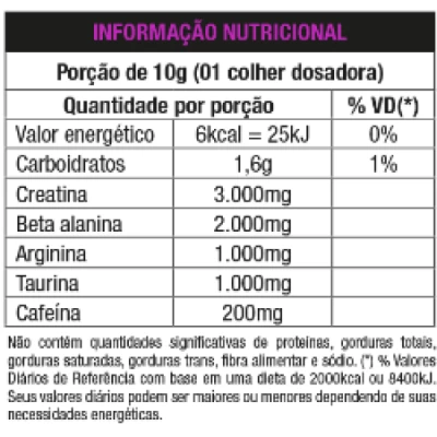 PRE TREINO 4B AÇAI 300G NUTRATA