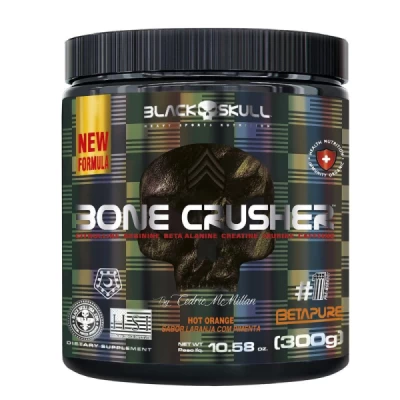 BONE CRUSHER 300G BLACK SKULL HOT ORANGE