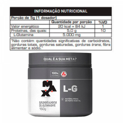 L-G GLUTAMINA 150G MAX 