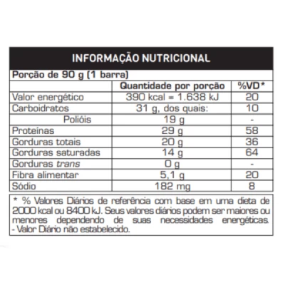 POWER PROTEIN BAR CHOCOLATE COM COCO 