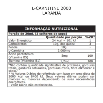 L CARNITINA 400ML LARANJA PROBIOTICA 